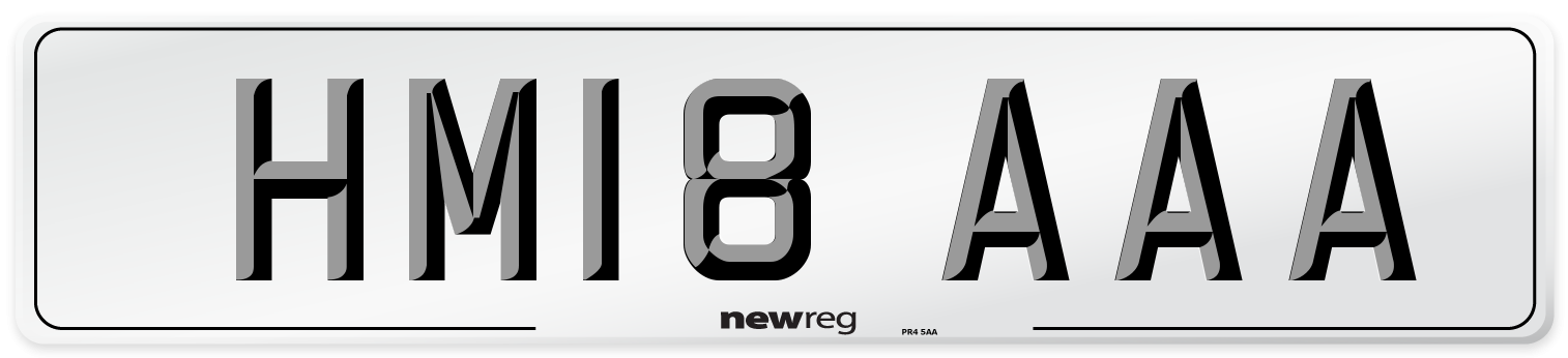 HM18 AAA Number Plate from New Reg